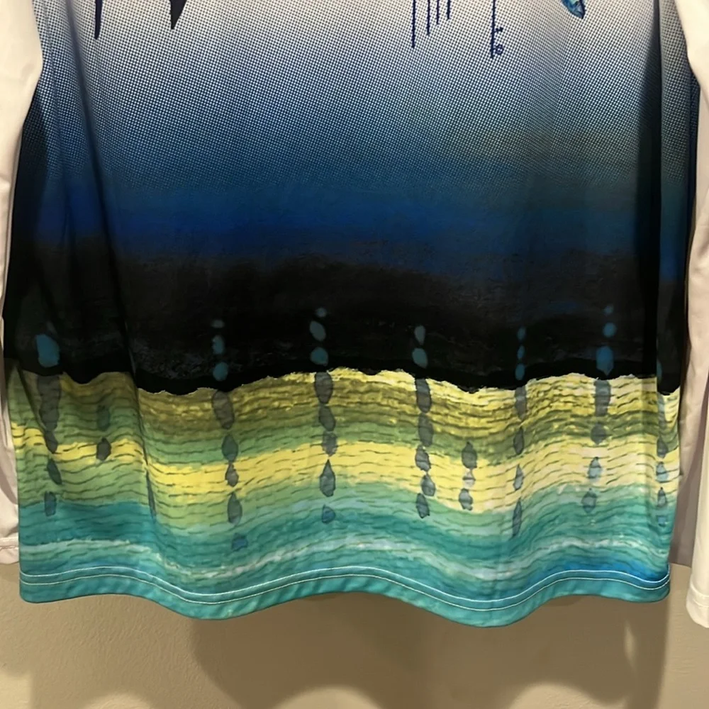 Guy Harvey NWT Men’s Marlin UPF Sun Performance long sleeve shirt size large - Picture 11 of 12